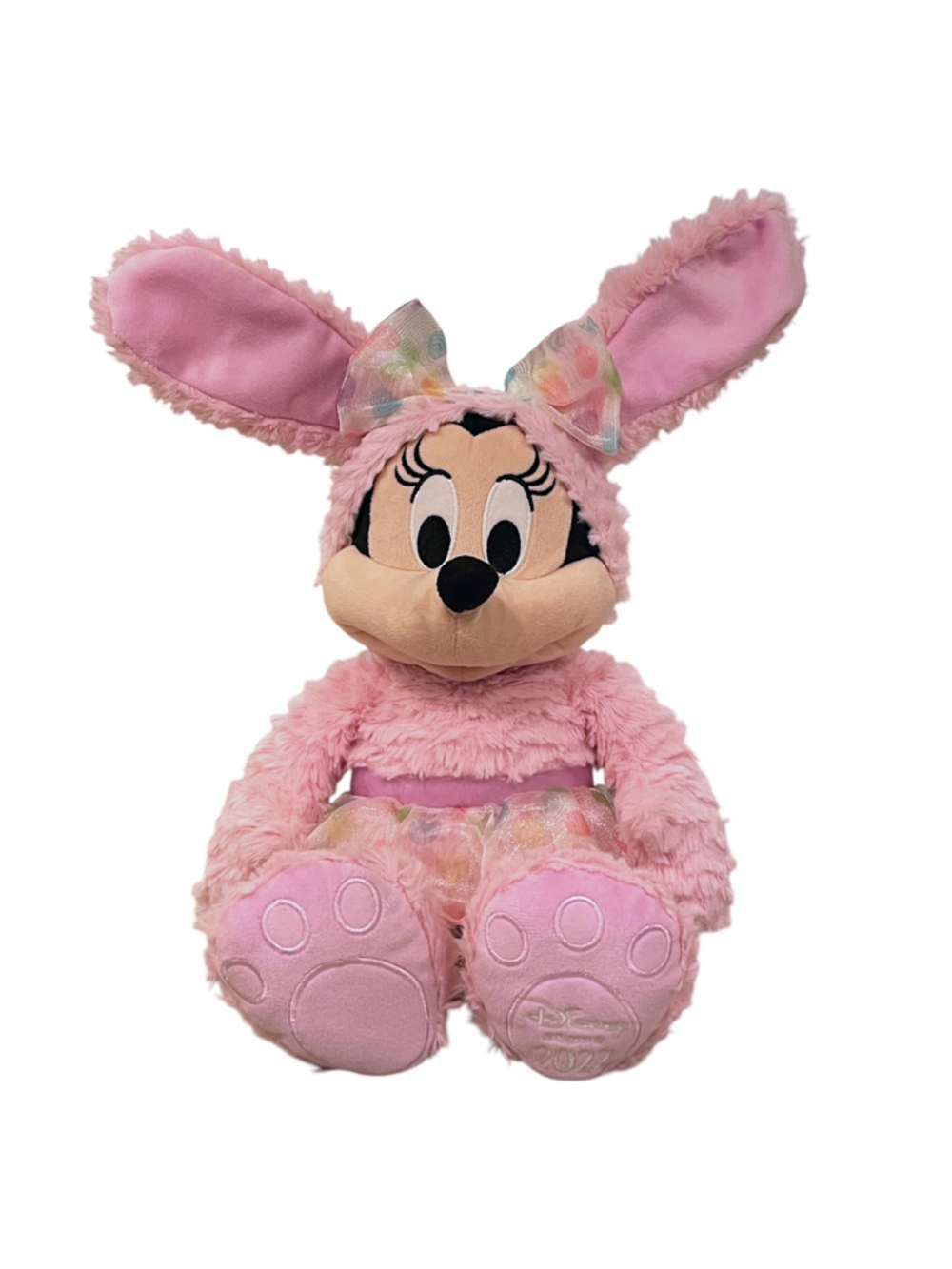Disney Minnie Mouse 2022 Easter Bunny Plush Stuffed Animal Pink 14 in